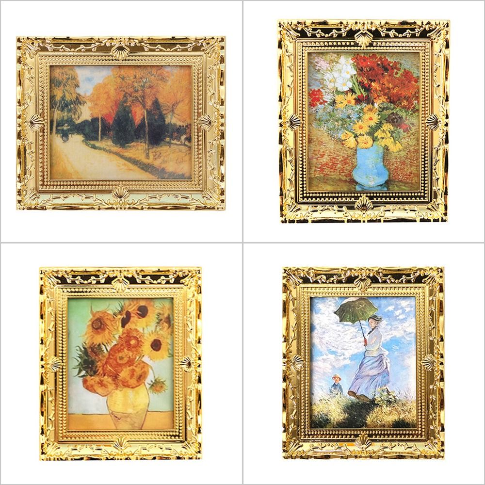 Miniature Painting Set - 1/12 Миниатюрный Кукольный домик, масляная живопись,