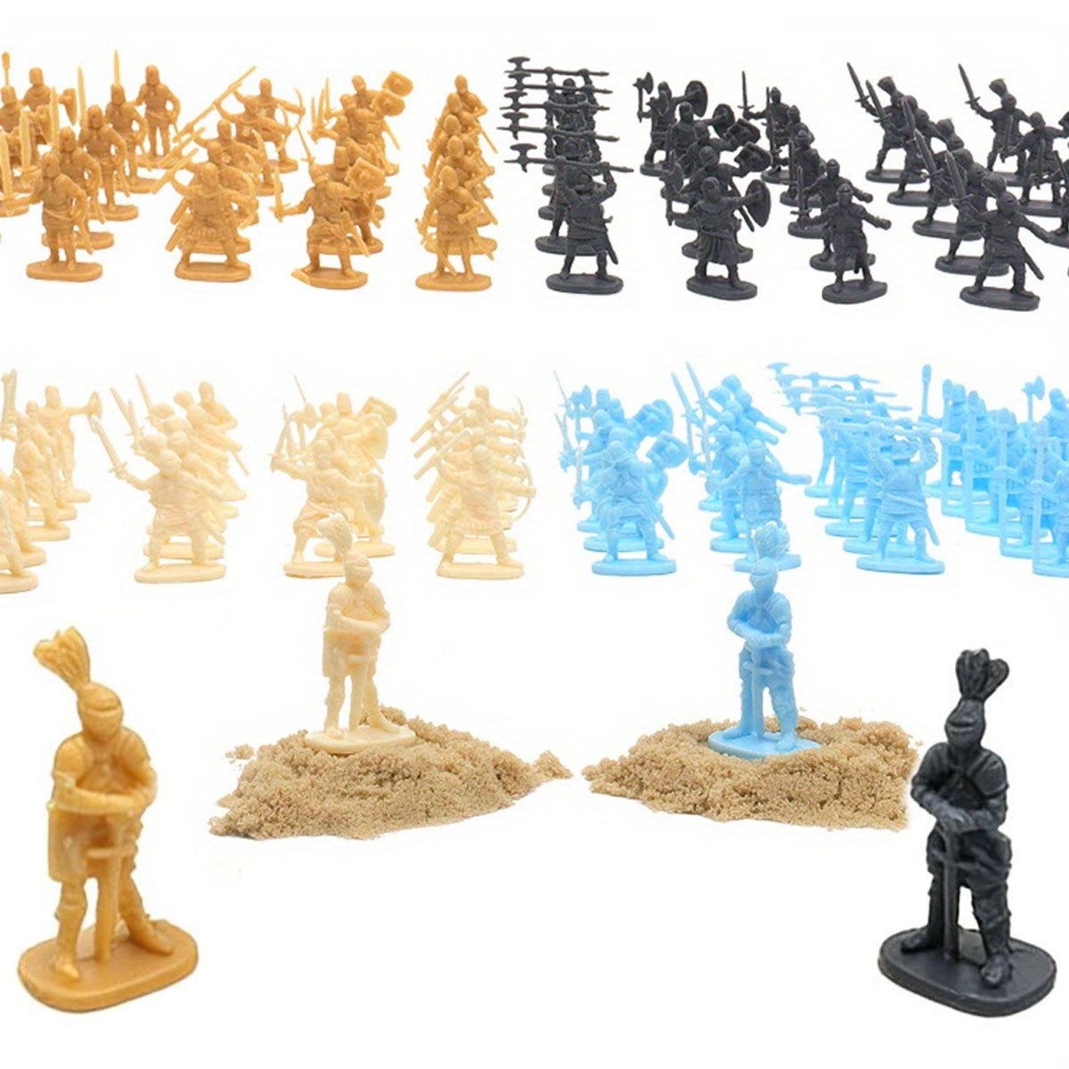 Board Game War - 49 миниатюрных фигурок средневековых солдат, детализированные