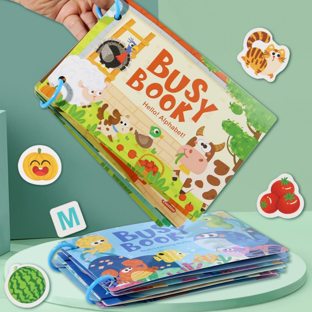 Board Game English For Kids - Бизи-книжка-наклейка, тихая книга для детей, Монтессори,
