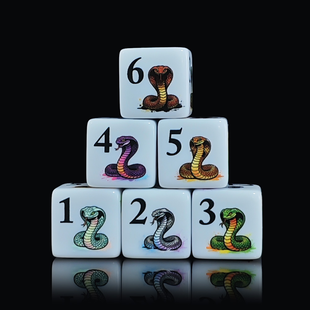 Board Game Print - 12 шт. акриловых игральных кубиков D6