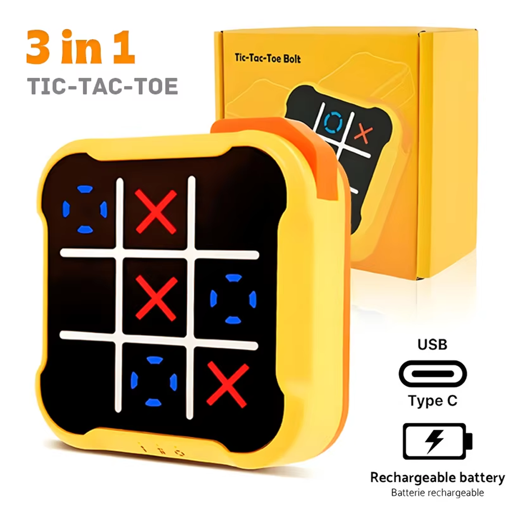 Board Game English For Kids - Электронная шахматная игра TIC-TAC-TOE Bolt, многофункциональные