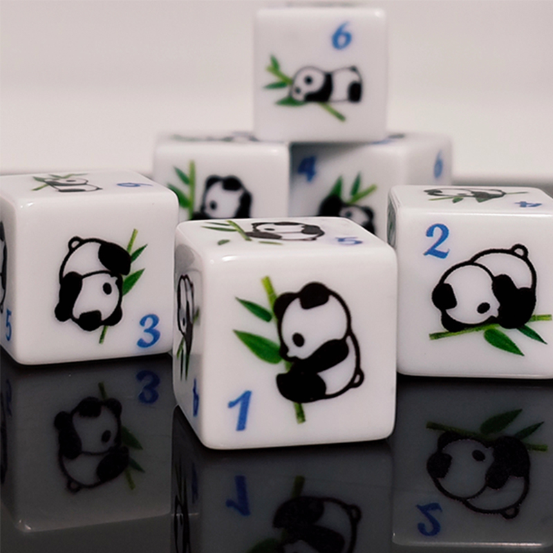 Board Game Print - 6-сторонние игровые кости с принтом панды,