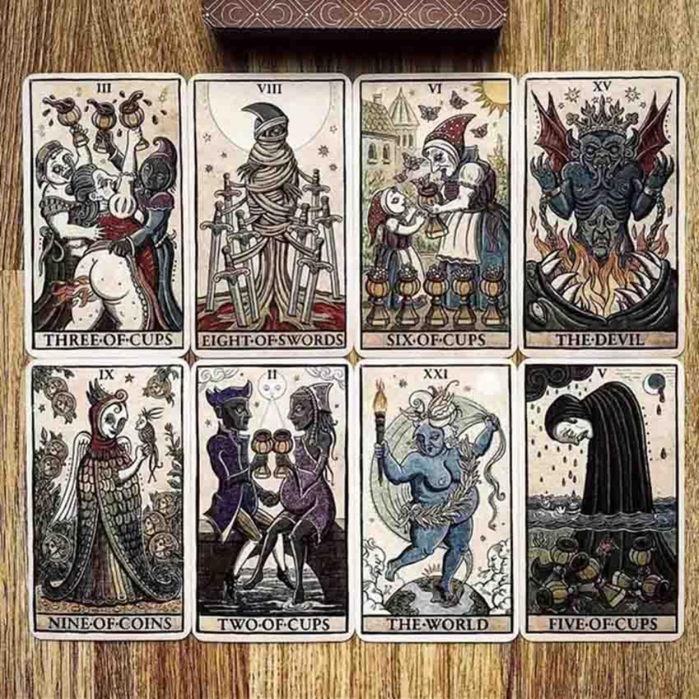 Board Game Research - Trionfi Della Luna Иллюстрированное Таро 12x7