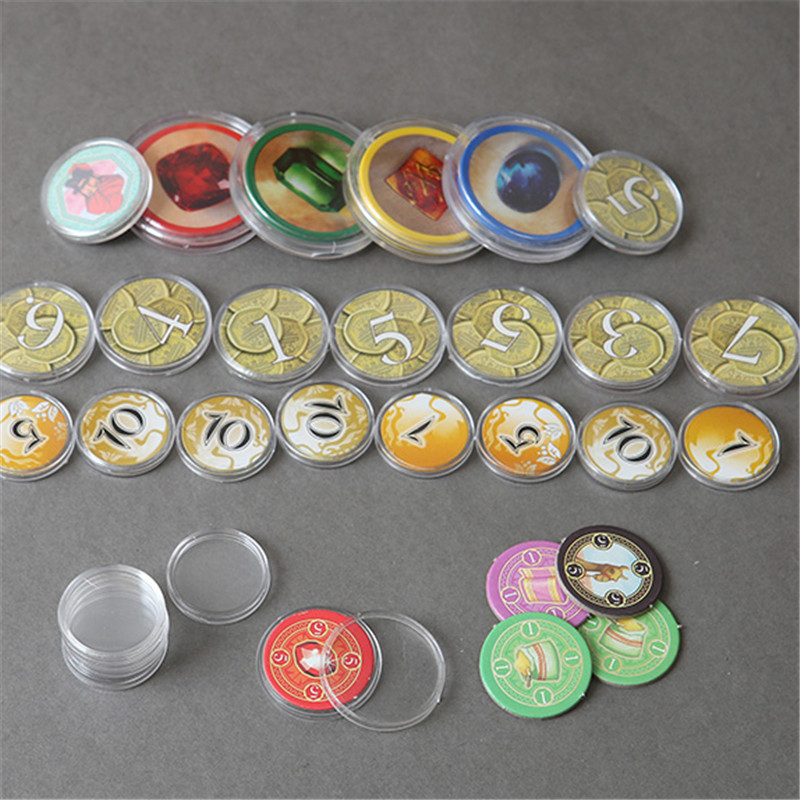 Board Game With Chips - 20/50 шт., 15 размеров, 18-45 мм,