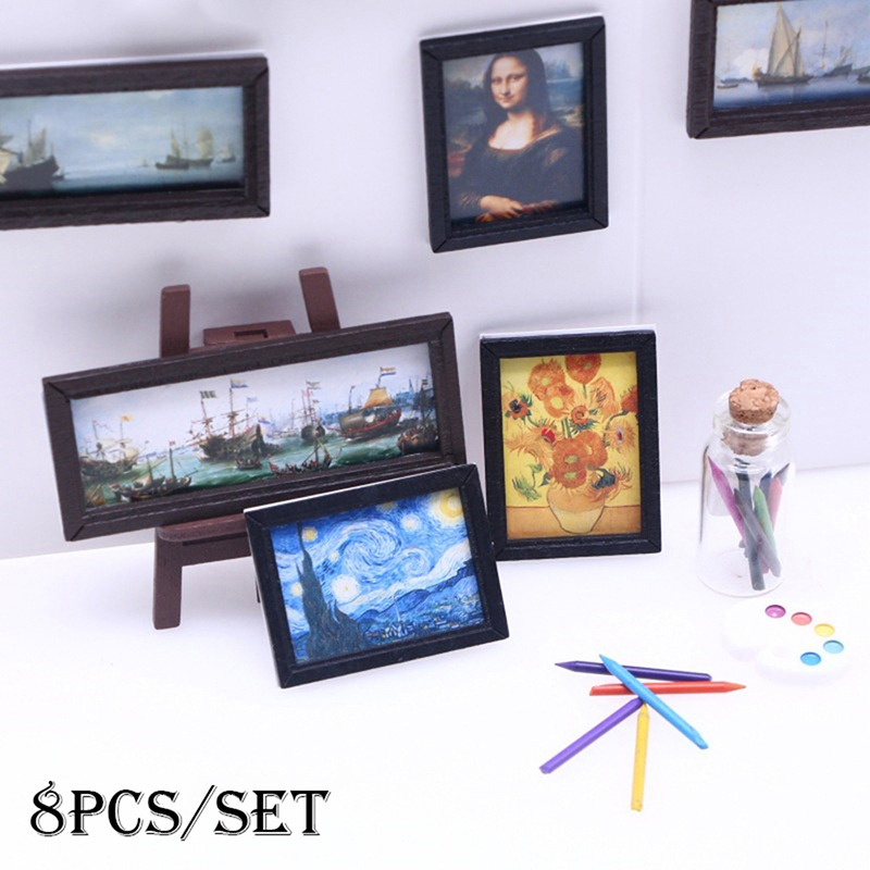 8 шт./компл. 1:12 миниатюрный  – обзор и цена Miniature Painting Set